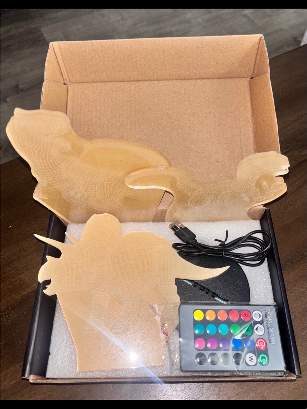 3D Dinosaur Night Light with Remote Control